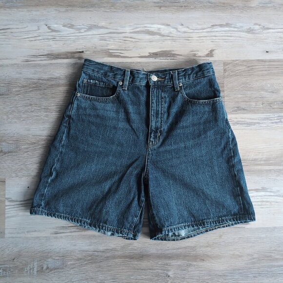Uniqlo High Rise Roll Up Denim Shorts - Picture 3 of 5